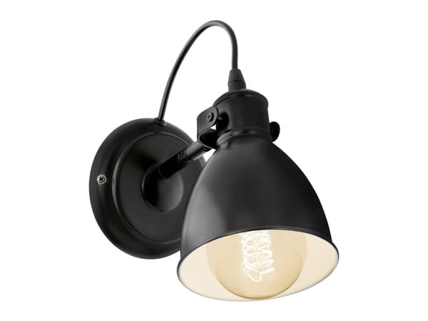 EGLO Priddy, Pinta, E27, IP20, Musta, Valkoinen musta, Valkoinen