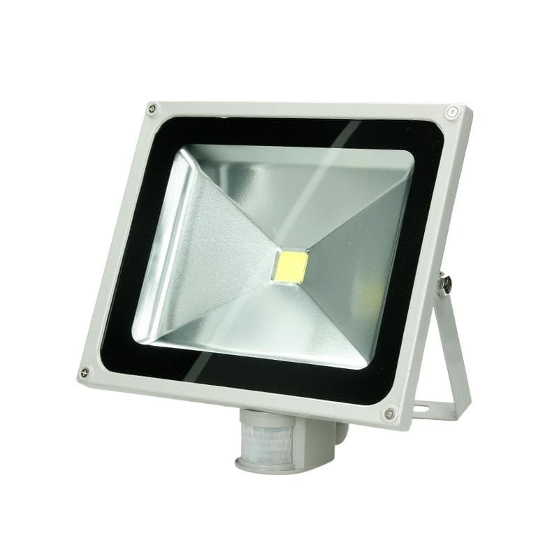 ECD Germany 2 kpl LED-valonheitin 50W liiketunnistimella - 6000K kylmä valkoinen - vedenpitävä IP65 - ulkoturvalaite - valonheitin