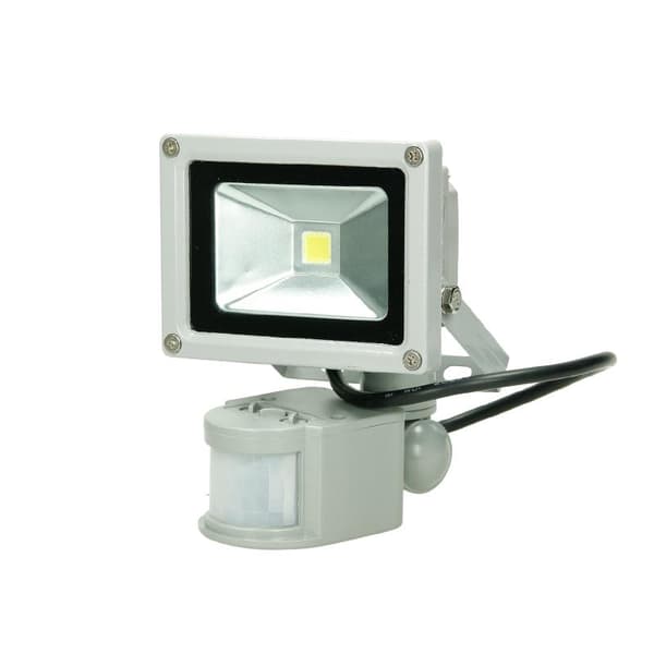 7 x LED-valonheitin + tunnistin 10W viileä valkoinen