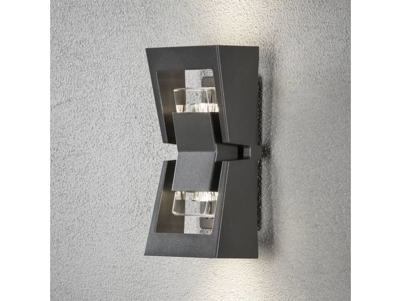 Konstsmide 7955-370, 2 lampor, IP54, Antracit, Grå