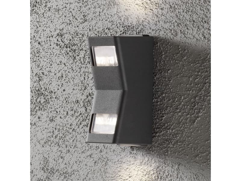 Konstsmide 7956-370, 2 lampor, IP54, Antracit, Grå