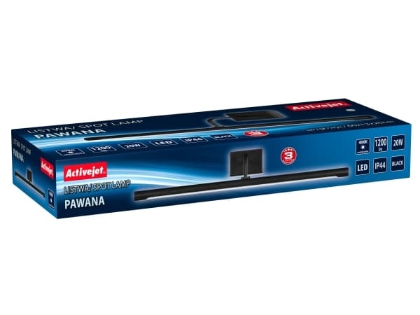 Activejet AJE-PAWANA, Overflatebehandlet, 50 ampuller, Ikke-utskiftbare pærer, IP44, Sort, Hvit