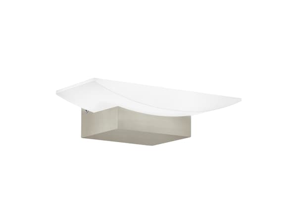Eglo Metrass - Vegglampe - LED - 5.6 W (ekvivalent 53 W) - varmt hvitt lys - 3000 K - satin-nikkel