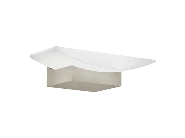 Eglo Metrass - Vegglampe - LED - 5.6 W (ekvivalent 53 W) - varmt hvitt lys - 3000 K - satin-nikkel
