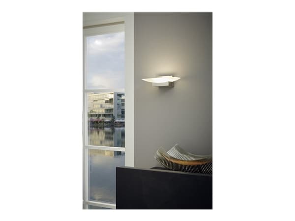 Eglo Metrass - Vegglampe - LED - 5.6 W (ekvivalent 53 W) - varmt hvitt lys - 3000 K - satin-nikkel