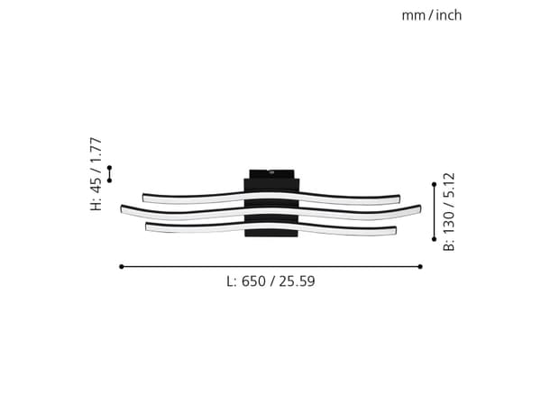 EGLO Roncade 1, LED, IP20, Sort, Hvit