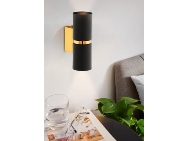 EGLO Passa, Ytmonterad, Cylinder, GU10, 3000 K, IP20, Svart, Guld