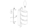 Miniatyrbilde 5 av 5: EGLO Elizondo, Overflatebehandlet, Andre, 1 ampuller, E14, IP20, Sort, Gull