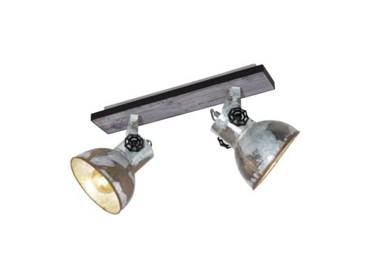 EGLO 49649, Overflateegnet, E27, 2 ampuller, LED, 220-240 V, Sort, Brun Sort, Brun