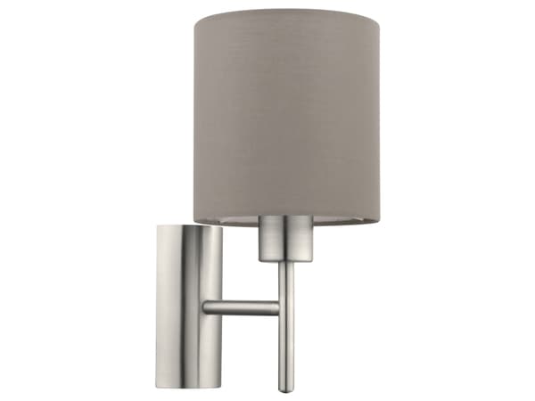 EGLO PASTERI, Pinta, Sylinteri, 1 lamppu(a), E27, Nikkeli, Taupe Nikkeli, Taupe