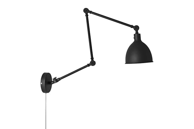 BAZAR Vägglampa med Arm Lång Sand/Svart By Rydens