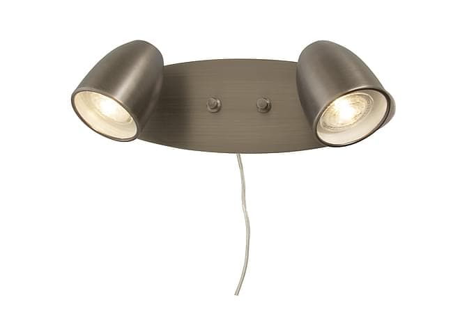 SANDNES vägglampa dubbel, tenn