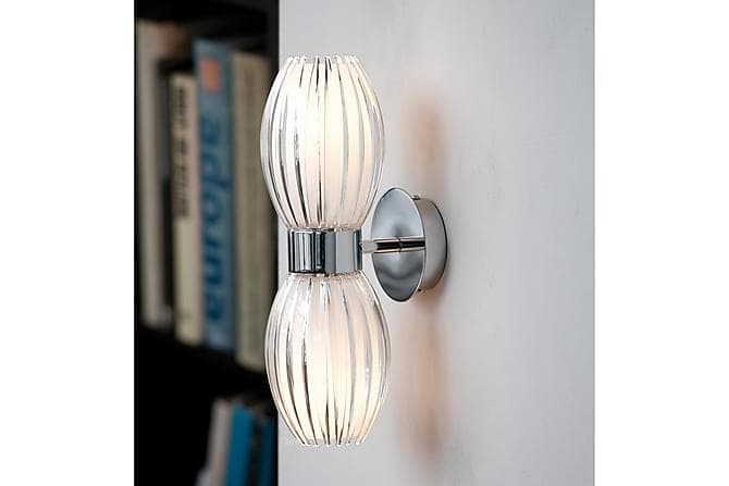 TENTACLE Duo Vegglampe Klar/Glass Herstal