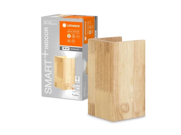 LEDVANCE SMART+ Orbis Wall, Smartvegglampe, Wi-Fi, Tre, LED, Polykarbonat (PC), Tre, Ikke-utskiftbare pærer