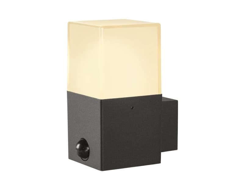 SLV GRAFIT E27, Väggbelysning för utomhusbruk, Antracit, Gjuten aluminium, IP44, Fasad, I