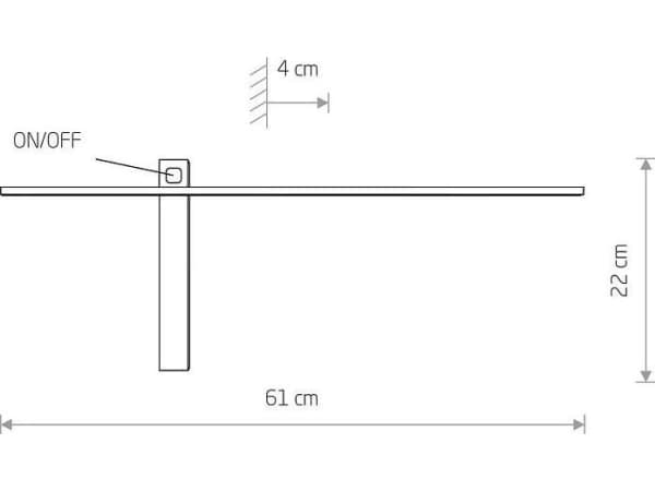 Nowodvorski vägglampa Nowodvorski Impulse 8115 vägglampa 1x5W LED svart