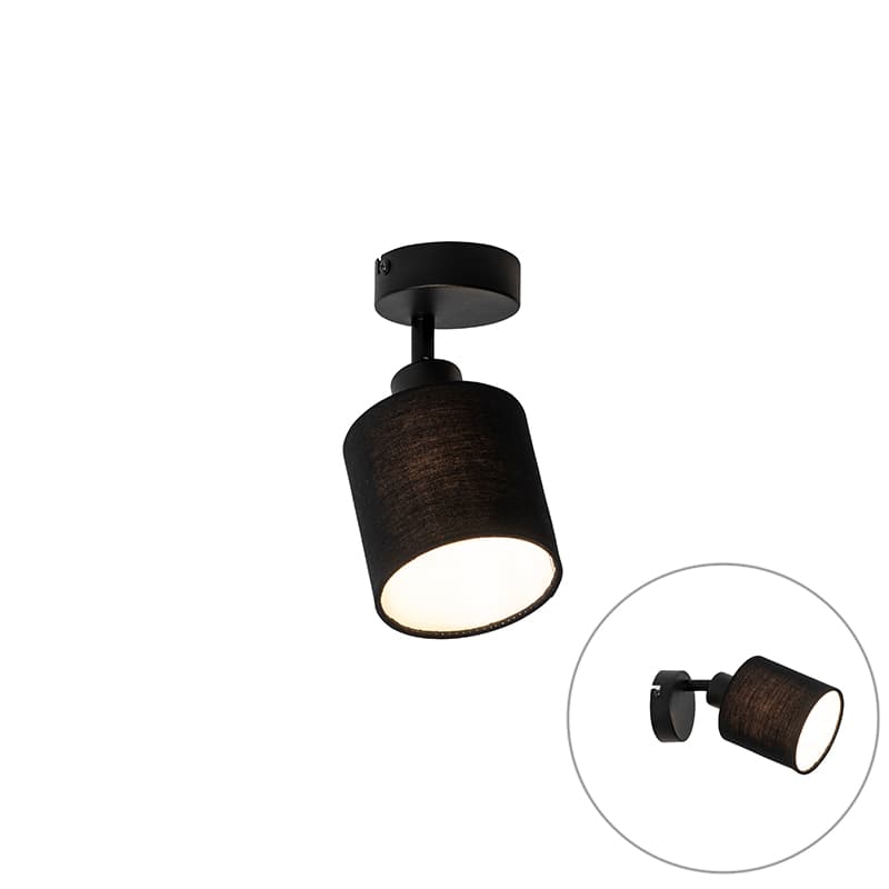 Taklampa svart justerbar - Hetta