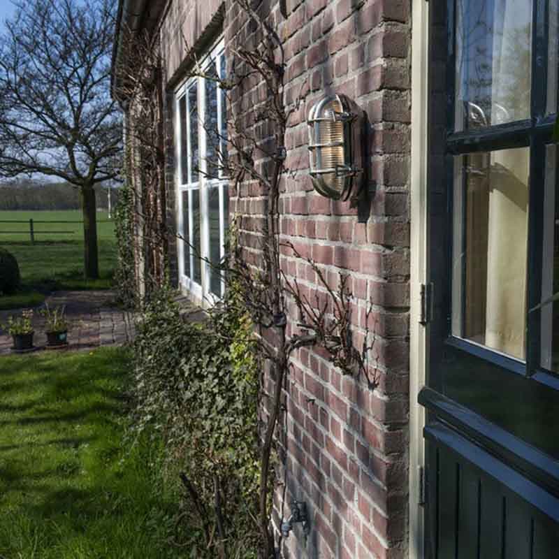 Retro vägglampa krom 23 cm IP44 - Nautica 1 oval