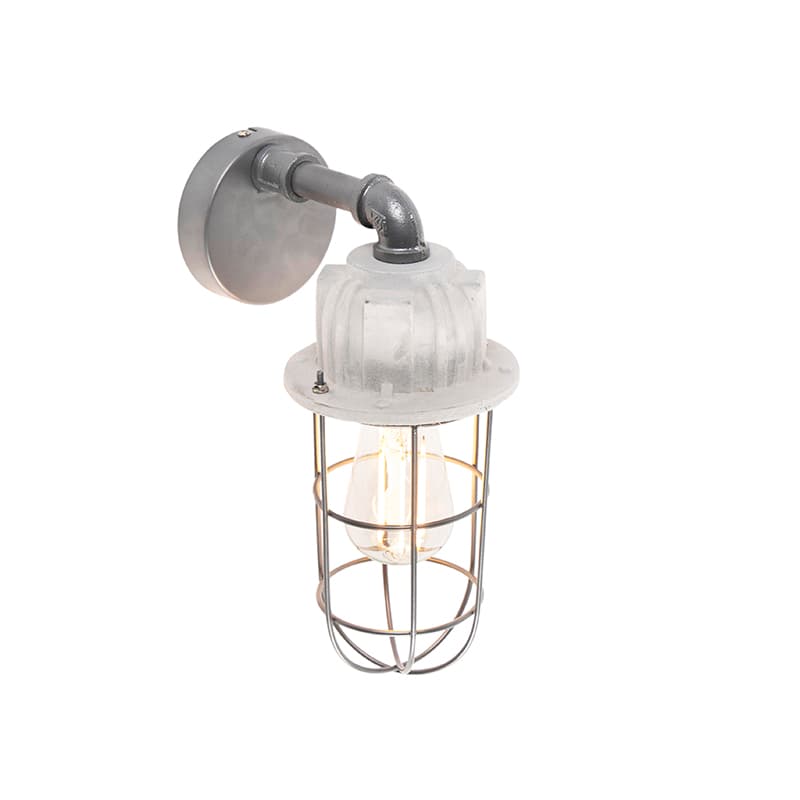 Industriell vägglampa betong - Mighty