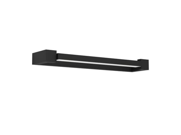 EGLO GEMILIANA, Svart, Vit, Plast, Stål, IP44, Badrum, Rektangel, 1 lamp(or) Svart, Vit