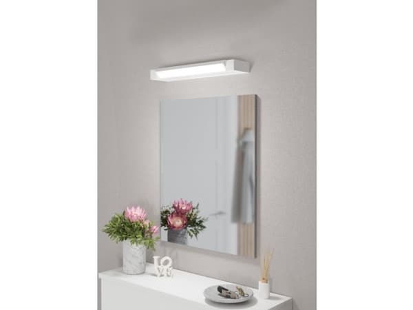 EGLO Gemiliana, Kromi, Valkoinen, Muovi, Terästä, IP44, Suorakulmio, 1 lamppua, LED