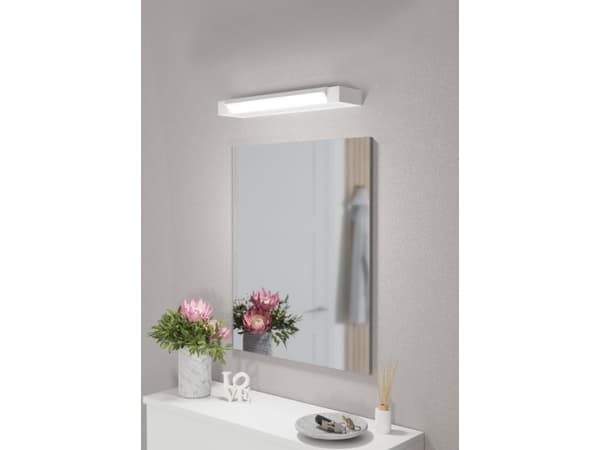 EGLO Gemiliana, Kromi, Valkoinen, Muovi, Terästä, IP44, Suorakulmio, 1 lamppua, LED