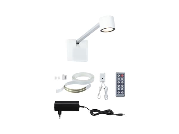 Paulmann Adelia, Ytmonterad, Andra, 1 lampor, Glödlampan/-lamporna kan inte bytas ut, 2700 K, Gjuten aluminium, Borstat stål Gjuten aluminium, Borstat stål