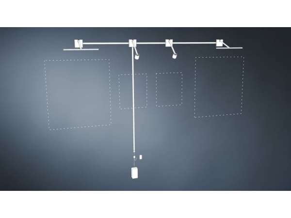 Paulmann Adelia, Ytmonterad, Andra, 1 lampor, Glödlampan/-lamporna kan inte bytas ut, 2700 K, Gjuten aluminium, Borstat stål