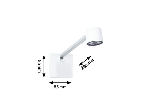 Paulmann Adelia, Ytmonterad, Andra, 1 lampor, Glödlampan/-lamporna kan inte bytas ut, 2700 K, Gjuten aluminium, Borstat stål