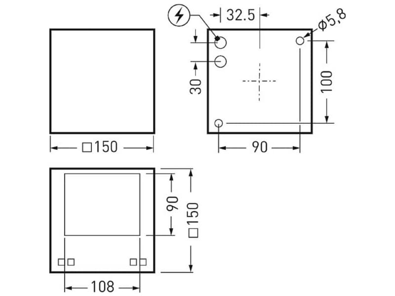 Trilux Skeo Q-W2 #7317751 7317751 LED-væglampe 9 W LED (RGB) Antracit