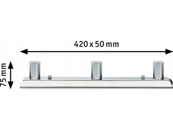 Paulmann Galeria Regula vegglampe L-spalte maks. 3x40W E14 Krom