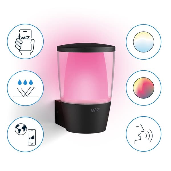 WiZ WiFi Smart Elpas Vägglampa Färg + Varm-kallvit 230V