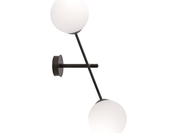 Vägglampa Orno LAINA vägglampa, effekt max.2x40W, E14, svart och vit