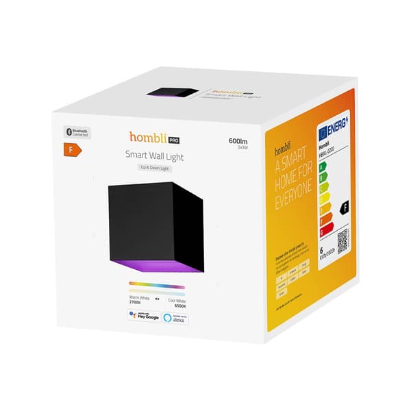 Hombli Smart Vägglampa Inomhus och Utomhus RGB CCT Svart
