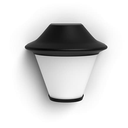 Philips Serres vägglampa svart, E27 Svart, Vit