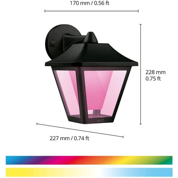 WiZ WiFi Smart Classic Vägglampa Utomhus  Färg + Varm-kallvit 230V