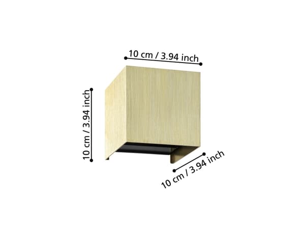 EGLO VALMONTONE VÄGG 2X3W 1360LM BORSTAD GULD
