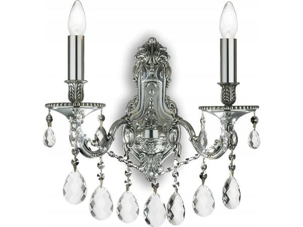 Ideal Lux GIOCONDA AP2, Ytmonterad, 2 lampor, E14, IP20, Silver