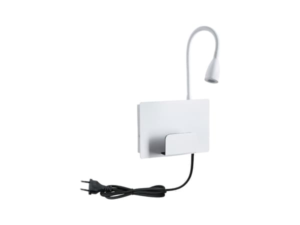 Kinkiet Paulmann Oprawa ścienna HALINA LED 2,4W 200lm 2700K USB-C 230V biły matte /metall
