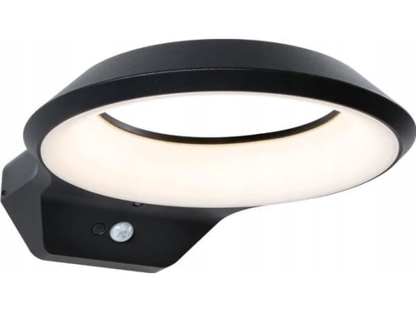 Paulmann vegglampe ANELA LED PIR armatur 12,5W 700lm 3000K IP44 230V antrasitt aluminium