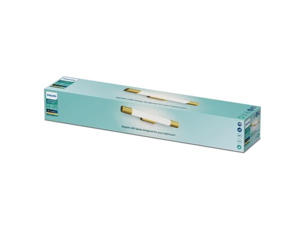 Philips 8720169299375, Overflatebehandlet, 2700 K, IP44, Messing, Hvit