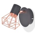 Miniatyrbilde 4 av 8: vidaXL Vegglampe 2 stk E14 svart og kobber