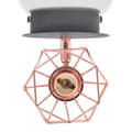 Miniatyrbilde 6 av 8: vidaXL Vegglampe 2 stk E14 svart og kobber