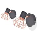 Miniatyrbilde 1 av 8: vidaXL Vegglampe 2 stk E14 svart og kobber