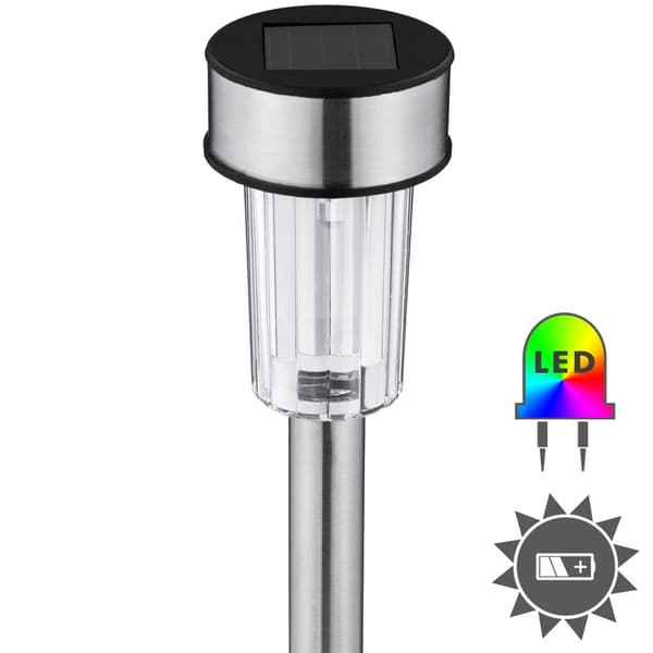 24 Solcellslampa färgade LED - silver