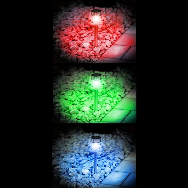 24 Solcellslampa färgade LED - silver