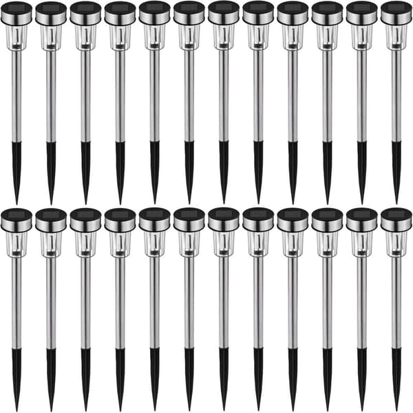 24 Solcellslampa färgade LED - silver