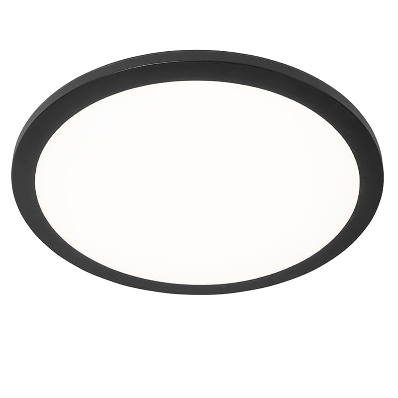 Taklampa svart 40 cm inkl. LED 3-stegs dimbar IP44 - Steve