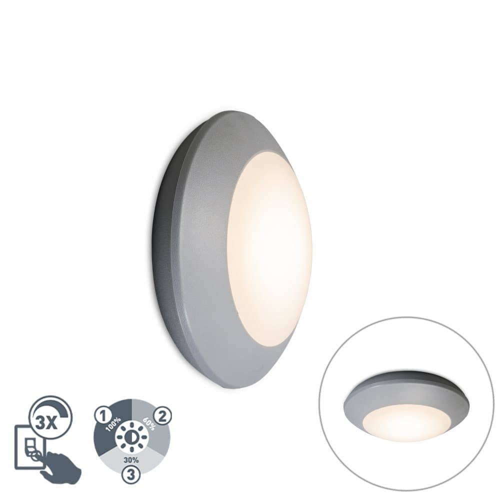 Modern taklampa grå IP65 - Bertina