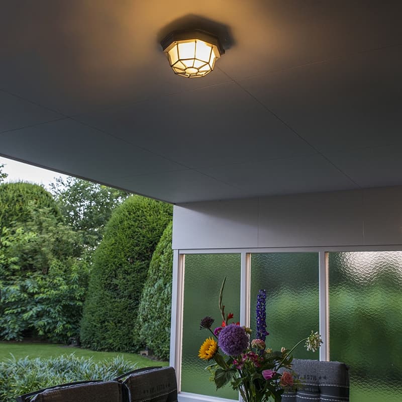 Lantlig taklampa mörkgrå IP44 - Bri S